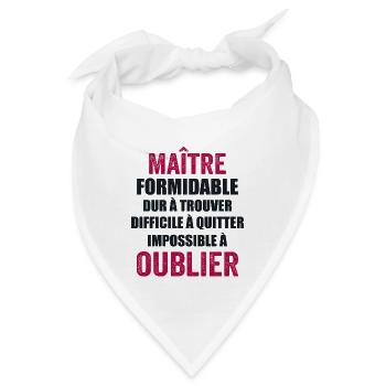 Geschenk zum Jahresende Schullehrer-Geschenk - Bandana - Weiß - Vorne