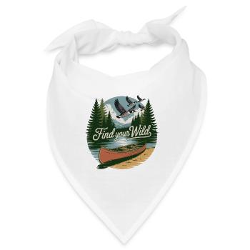 Find Your Wild – Canoe Adventure - Bandana - Weiß - Vorne