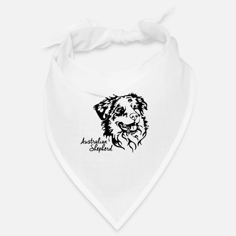 AUSTRALIAN SHEPHERD PORTRAIT Hunde Wilsigns Hund - Bandana - Weiß