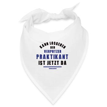 Praktikant Verputzer Praktikum Verputzerei Danke - Bandana - Weiß - Vorne