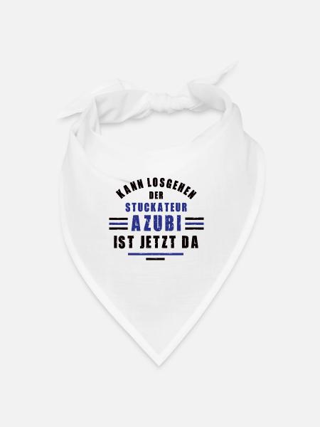 Azubi Stuckateur Lehre Ausbildung Stukkateur Lehre - Bandana - Weiß - Vorne