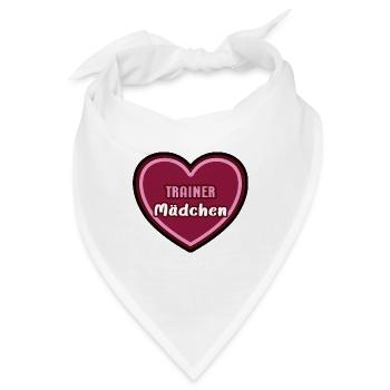 Trainer Mädchen Trainerin Girls Mannschaft Coach - Bandana - Weiß - Vorne