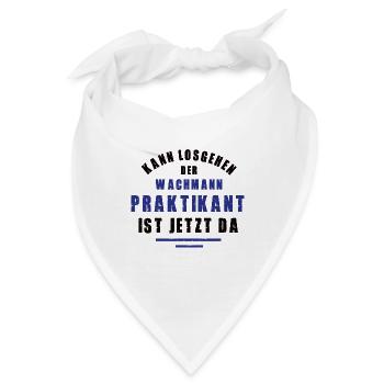 Praktikant Wachmann Praktikum Sicherheitsdienst - Bandana - Weiß - Vorne