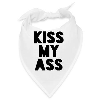 KISS MY ASS - Bandana - Weiß - Vorne