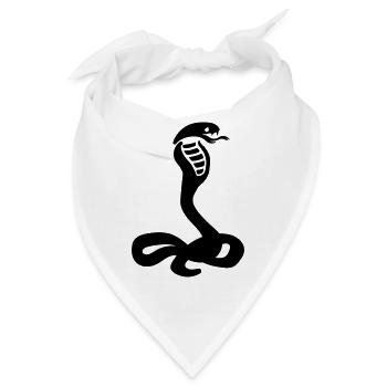 Schlange Kobra - Bandana - Weiß - Vorne