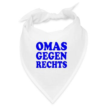 Omas gegen rechts - Bandana - Weiß - Vorne