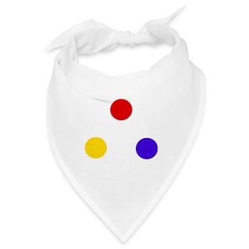 Sphären der Primärfarbe - Bandana - Weiß - Vorne