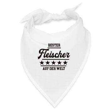 Bester Fleischer Weltbester Schlachter Fleischerei - Bandana - Weiß - Vorne