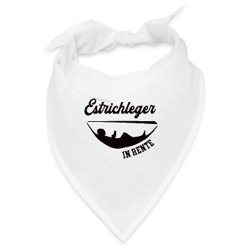 Estrichleger in Rente Rentenbeginn Bodenleger Chef - Bandana - Weiß - Vorne