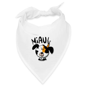 Hund Miau - Bandana - Weiß - Vorne