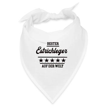 Bester Estrichleger Weltbester Handwerker - Bandana - Weiß - Vorne