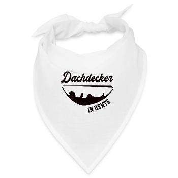 Dachdecker in Rente Rentenbeginn Dachdeckerei Chef - Bandana - Weiß - Vorne