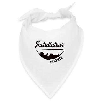Installateur in Rente Rentenbeginn Chef Meister - Bandana - Weiß - Vorne