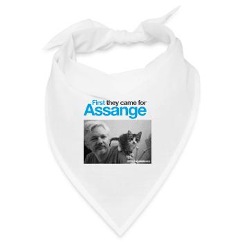 Zuerst kamen sie nach Assange - Bandana - Weiß - Vorne