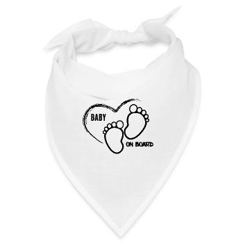 Baby on Board - Bandana - Weiß - Vorne