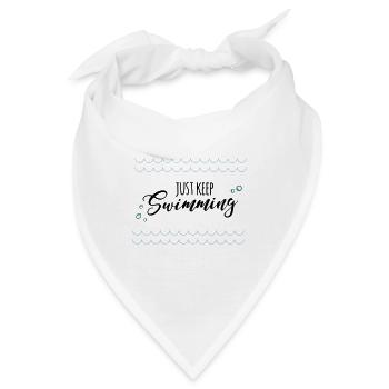 keep swimming - Bandana - Weiß - Vorne