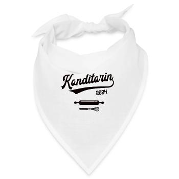 Konditorin 2024 Beruf Konditorei Azubi Bäckerin - Bandana - Weiß - Vorne