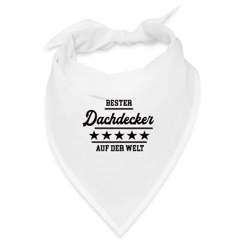 Bester Dachdecker Weltbeste Dachdeckerei Dachbau - Bandana - Weiß - Vorne