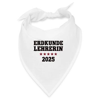 Erdkundelehrerin Geografie Geo Erdkunde Lehrerin - Bandana - Weiß - Vorne