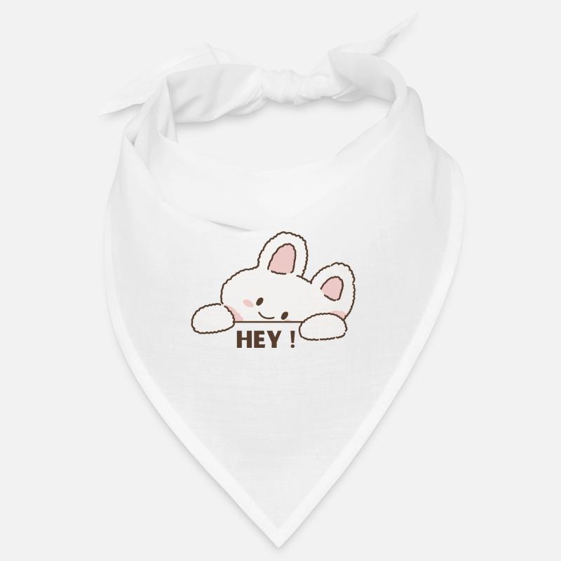 Cuddly Bunny Hey – Cute Cartoon Message Bandana