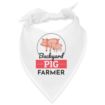 Hinterhof Schweine Bauer Tierhaltung Bauernhof Lustig - Bandana - Weiß - Vorne