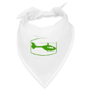 Helikopter - Hubschrauber - Rotorflugzeug - Bandana - Weiß - Vorne