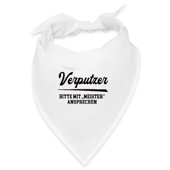 Verputzer Meister Prüfung Bestanden Stukkateur - Bandana - Weiß - Vorne