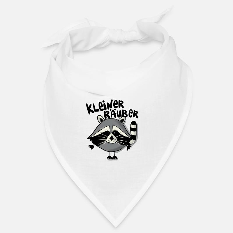 Waschbär Räuber - Bandana - Weiß