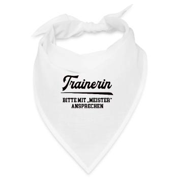 Trainerin Meister Prüfung Bestanden Trainer Frauen - Bandana - Weiß - Vorne