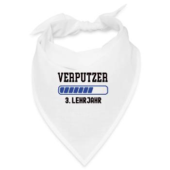 Ausbildung Verputzer 3. Lehrjahr Verputzerlehre - Bandana - Weiß - Vorne