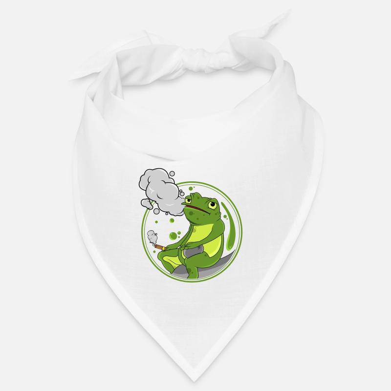 Frosch als Raucher mit Zigarre Bandana