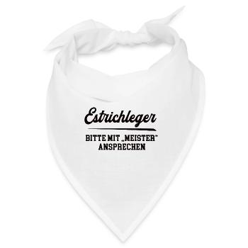 Estrichleger Meister Prüfung Bestanden Bodenleger - Bandana - Weiß - Vorne