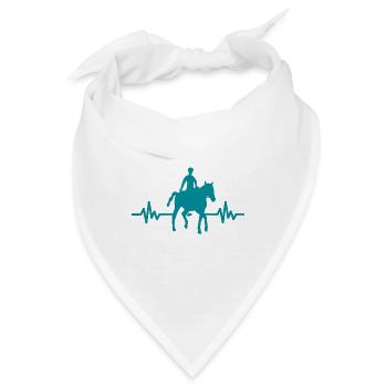 Herzschlag - Pferd Hengst Stute Ross Reitsport - Bandana - Weiß - Vorne