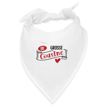 Grosse Cousine Outfit Schwester Große Cousinen - Bandana - Weiß - Vorne