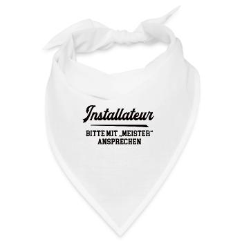 Installateur Meister Prüfung Bestanden Heizung - Bandana - Weiß - Vorne