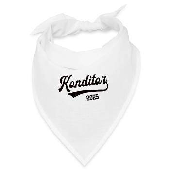 Konditor 2025 Beruf Konditorei Lehre Bäckerei - Bandana - Weiß - Vorne