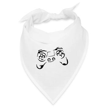 Game Over Zocker Shirt - Bandana - Weiß - Vorne