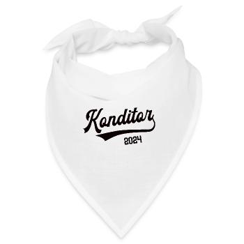 Konditorin 2024 Bäcker Beruf Konditorei Ausbildung - Bandana - Weiß - Vorne