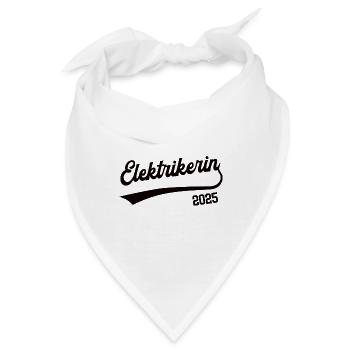 Elektrikerin 2025 Beruf Elektriker Elektrik Azubi - Bandana - Weiß - Vorne