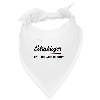 Estrichleger Ausbildung Bestanden Azubi Bodenleger - Bandana - Weiß - Vorne