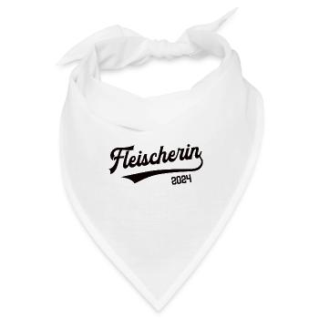 Fleischerin 2024 Beruf Fleischerei Metzgerin Frau - Bandana - Weiß - Vorne