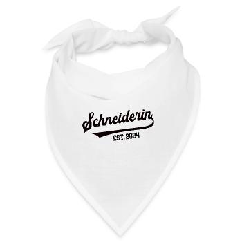 Schneiderin 2024 Beruf Schneiderei Azubi Lehrling - Bandana - Weiß - Vorne