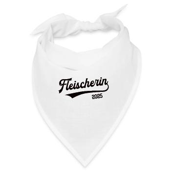 Fleischerin 2025 Beruf Fleischer Fleischerei Azubi - Bandana - Weiß - Vorne