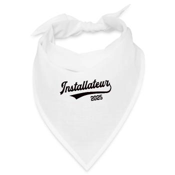 Installateur 2025 Beruf Anlagemechaniker Klempner - Bandana - Weiß - Vorne