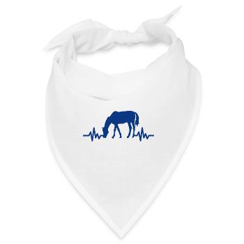Herzschlag - Pferd Hengst Stute Ross Reitsport - Bandana - Weiß - Vorne