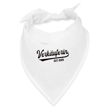 Verkäuferin 2025 Beruf Verkauf Einzelhandel Arbeit - Bandana - Weiß - Vorne