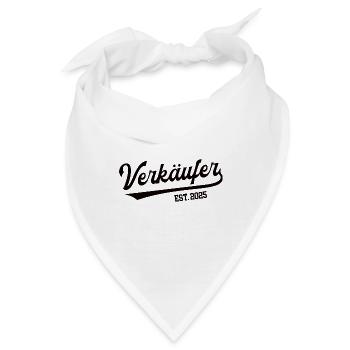 Verkäufer 2025 Beruf Verkauf Einzelhandel Azubi - Bandana - Weiß - Vorne