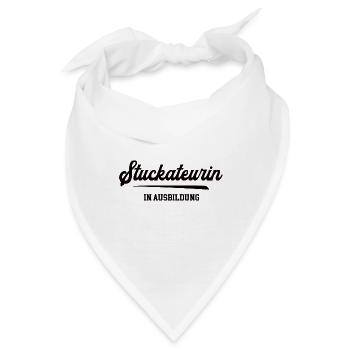 Stuckateurin in Ausbildung Stuckateurausbildung - Bandana - Weiß - Vorne