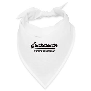 Stuckateurin Ausbildung Bestanden Azubi Stuckateur - Bandana - Weiß - Vorne