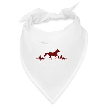 Herzschlag - Pferd Hengst Stute Ross Reitsport - Bandana - Weiß - Vorne